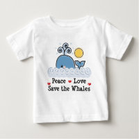 Peace Love Save The Whales Infant Long Sleeve Tee