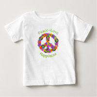 Peace Sign Love & Happiness on White