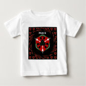 T-shirt Pour Bébé "Peace : with Shield Emblem" (Devant)