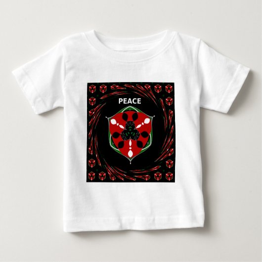 T-shirt Pour Bébé "Peace : with Shield Emblem" (Devant)