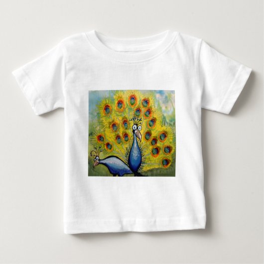 T-shirt Pour Bébé Peacocks (Devant)