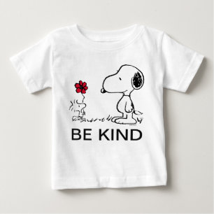T-shirt Pour Bébé PEANUTS   Red & Black Pattern