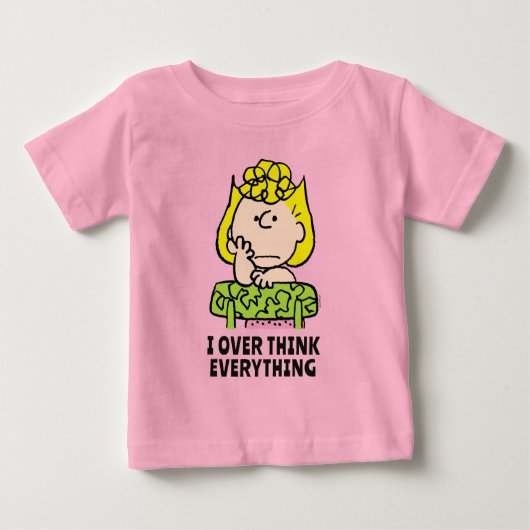 T-shirt Pour Bébé Peanuts | Sally en train de penser (Devant)