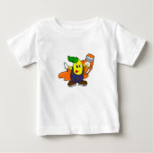 T-shirt Pour Bébé Pear as Painer with Paint brush (Devant)