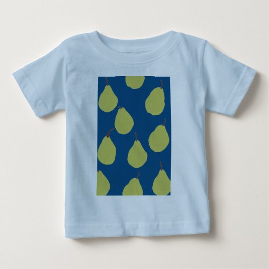 T-shirt Pour Bébé pear marine et vert (Devant)