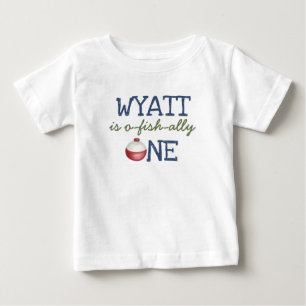 T-shirt Pour Bébé Pêche 1er anniversaire O-Fish-Ally One