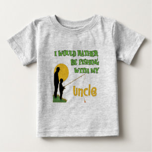 T-shirt Pour Bébé Pêche avec mon oncle
