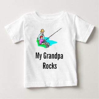 T-shirt Pour Bébé pêche de grand-papa, mes roches de grand-papa