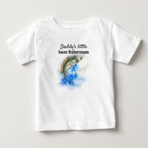 T-shirt Pour Bébé Pêcheur de Daddys Little Bass