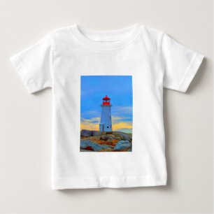 T-shirt Pour Bébé Peggy's cove phare chemise phare route