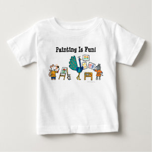 T-shirt Pour Bébé Peindre avec marguerite !