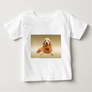 T-shirt Pour Bébé Peinture à l'aquarelle d'un chien Labrador noir