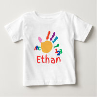 Peinture à main ABC pour enfant personnalisée 123