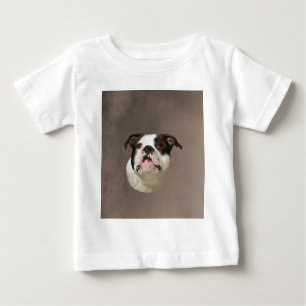 T-shirt Pour Bébé Peinture couleur d'eau Bulldog