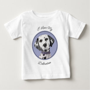 T-shirt Pour Bébé Peinture Dalmatienne - Cute Original Chien Art