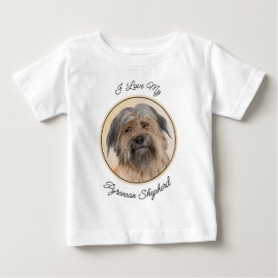 T-shirt Pour Bébé Peinture de berger pyrénéenne - Cute Original Chie