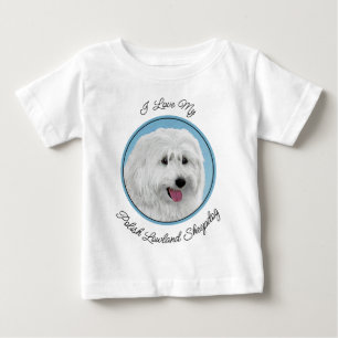 T-shirt Pour Bébé Peinture de chien des lowland polonais - Art du ch