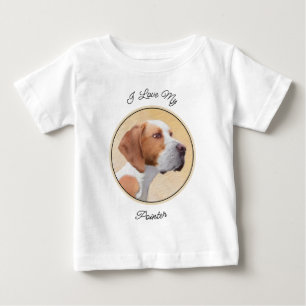 T-shirt Pour Bébé Peinture de pointeur - jolie art original de chien