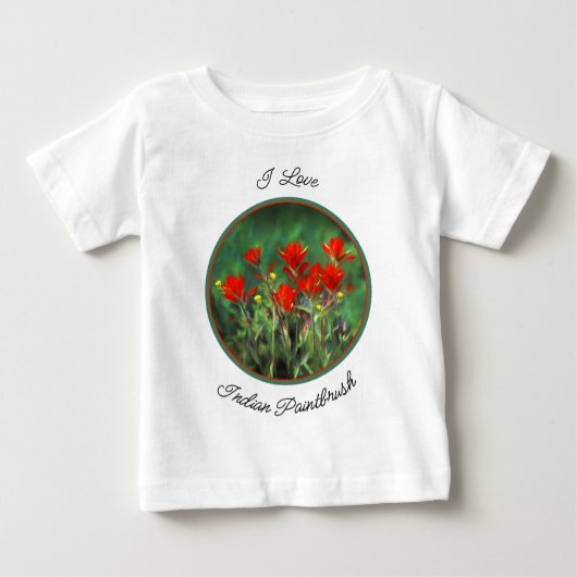 T-shirt Pour Bébé Peinture indienne de pinceau - Art Fleur original (Devant)
