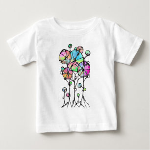 T-shirt Pour Bébé Peinture manuelle - Groupe d'arbres abstraits 3