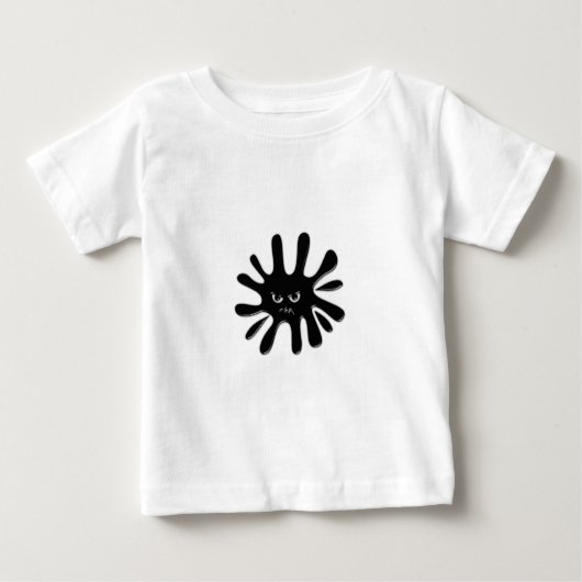 T-shirt Pour Bébé Peinture noire en colère (Devant)