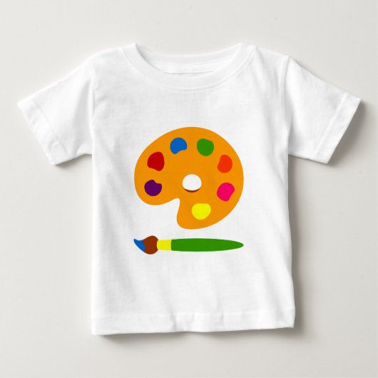 T-shirt Pour Bébé Peinture Palette (Devant)