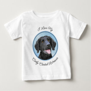 T-shirt Pour Bébé Peinture Retriever recouverte de boue - Art Chien 