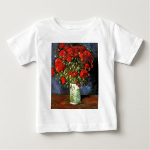 T-shirt Pour Bébé Peinture vintage de Van Gogh Fleurs en vase Fleurs