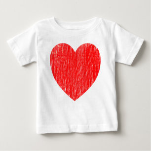 T-shirt Pour Bébé Pencé dans - Rouge