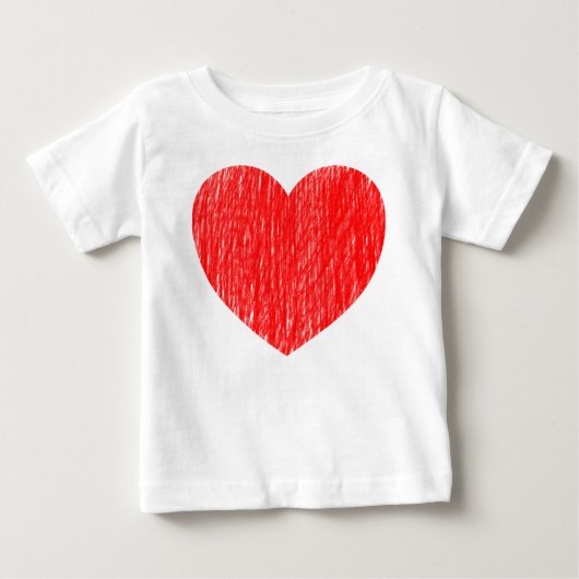 T-shirt Pour Bébé Pencé dans - Rouge (Devant)