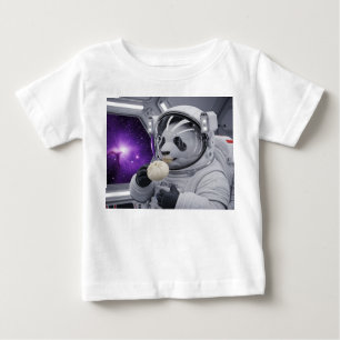 T-shirt Pour Bébé Pendentif Panda en Diamant de Luxe en Platine