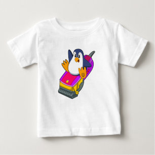 T-shirt Pour Bébé Penguin comme coiffeur avec Razor