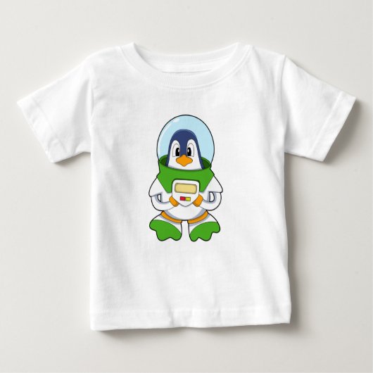 T-shirt Pour Bébé Penguin en astronaute costume (Devant)