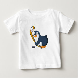 T-shirt Pour Bébé Penguin Hockey sur glace bâton de hockey sur glace