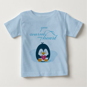 T-shirt Pour Bébé PENGUIN "tu réchauffes mon coeur"