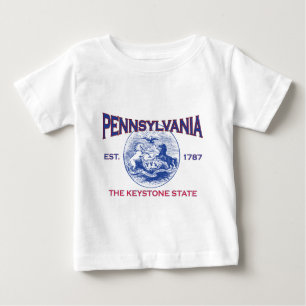 T-shirt Pour Bébé PENNSYLVANIE L'État Clé