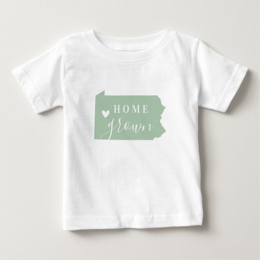 T-shirt Pour Bébé Pennsylvanie - Maison cultivée | Etat des couleurs (Devant)