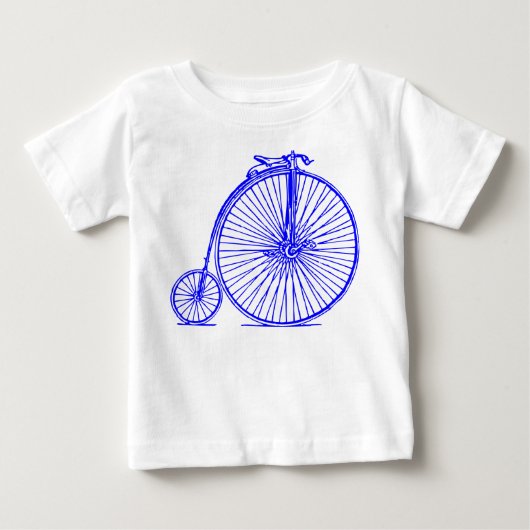 T-shirt Pour Bébé Penny Farthing - Bleu (Devant)