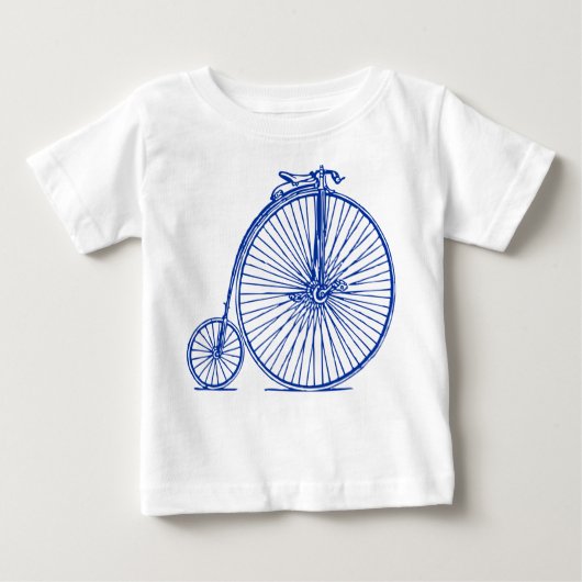 T-shirt Pour Bébé Penny Farthing - Marine (Devant)