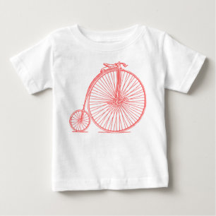 T-shirt Pour Bébé Penny Farthing - Rose tropical