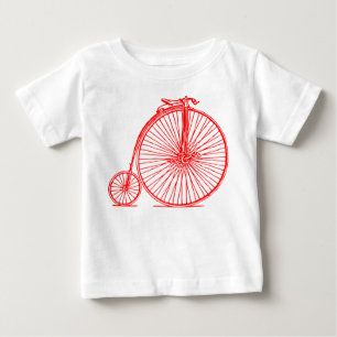 T-shirt Pour Bébé Penny Farthing - Rouge