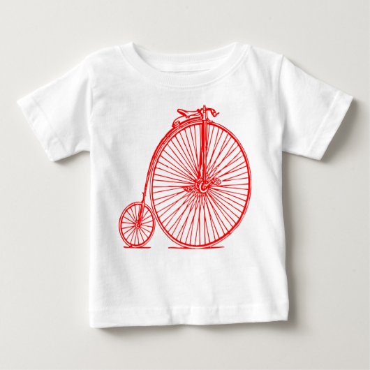 T-shirt Pour Bébé Penny Farthing - Rouge (Devant)