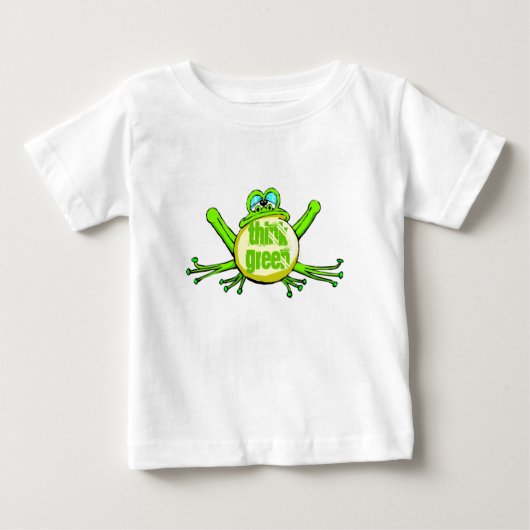 T-shirt Pour Bébé Pensez vert (Devant)