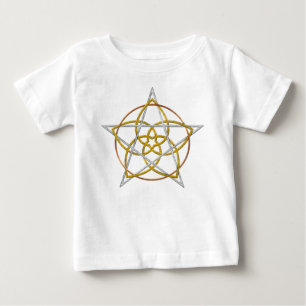 T-shirt Pour Bébé Pentagramme de fleurs Vénus - TriColor
