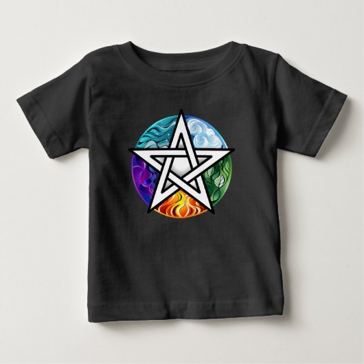 T-shirt Pour Bébé pentagramme wiccan (Devant)
