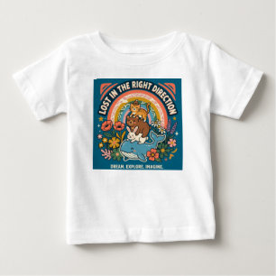 T-shirt Pour Bébé Perdu dans la bonne direction – Mignon et fantaisi