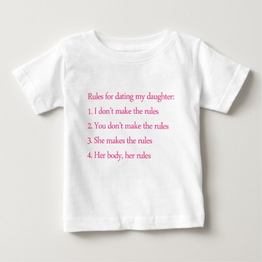 T-shirt Pour Bébé Père féministe et ses règles (Devant)