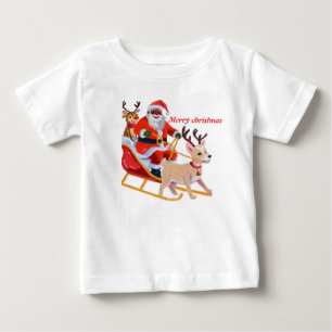 T-shirt Pour Bébé Père Noël afro-américain