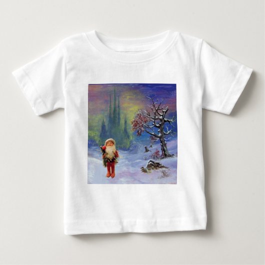 T-SHIRT POUR BÉBÉ PÈRE NOËL DES GNOMES (Devant)