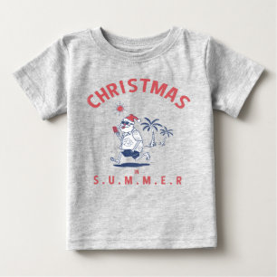 T-shirt Pour Bébé Père Noël Drôle En Été Noël En Juillet